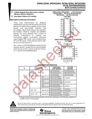 SN74ALS240A-1DWR datasheet  